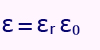 فرمول محاسبه ثابت دی‌الکتریک خازن